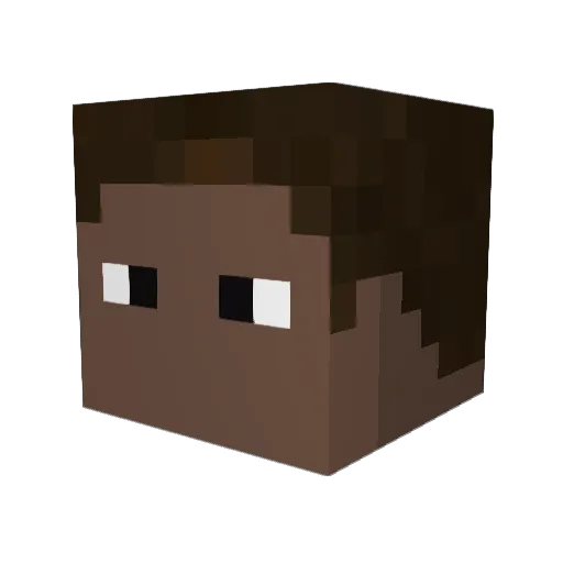 Ryuzaki008 Minecraft avatar head, 3D render