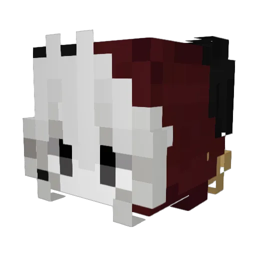 Ryuzee02 Minecraft avatar head, 3D render