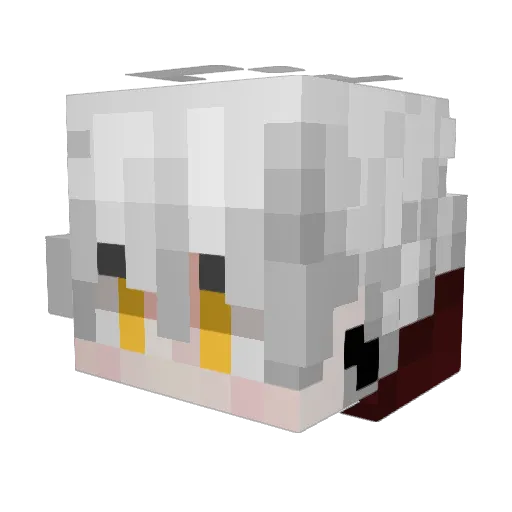 Ryven9F Minecraft avatar head, 3D render