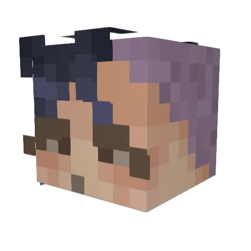 RyverFyre Minecraft avatar head, 3D render