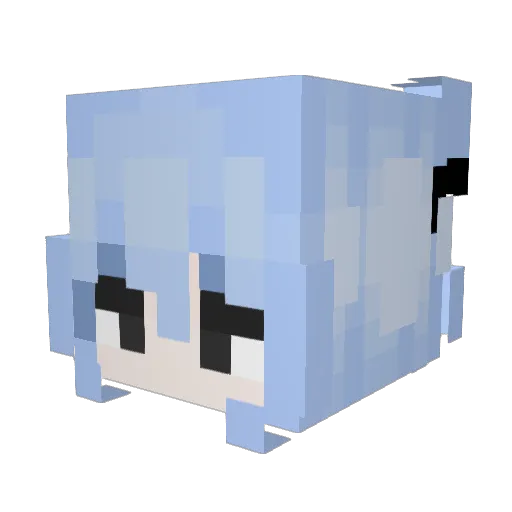 Ryvlll Minecraft avatar head, 3D render