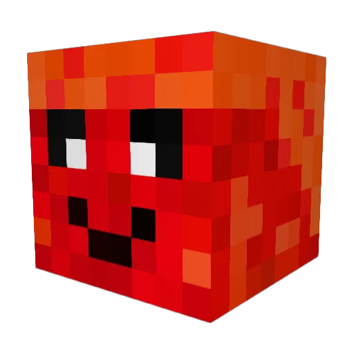 Ryxking Minecraft avatar head, 3D render