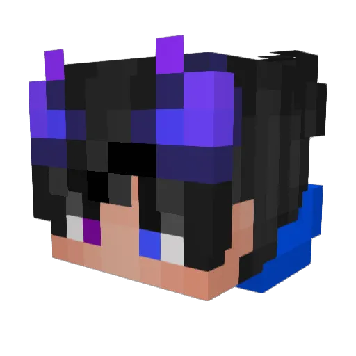 Ryyms Minecraft avatar head, 3D render