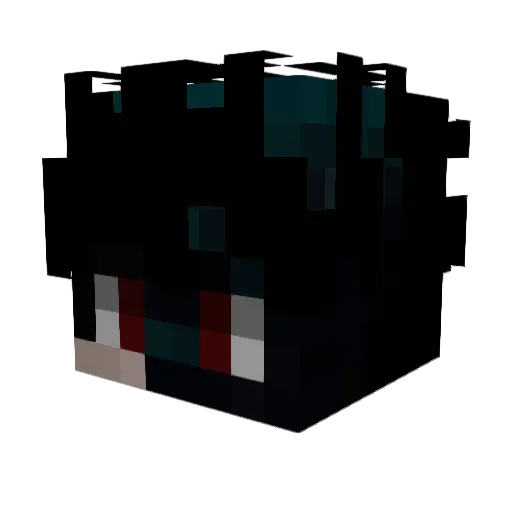 Ryyoku Minecraft avatar head, 3D render