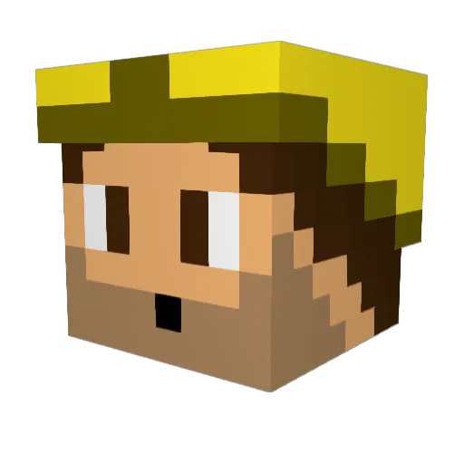 Ryzan96 Minecraft avatar head, 3D render