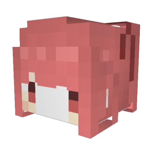 Ryzarian Minecraft avatar head, 3D render