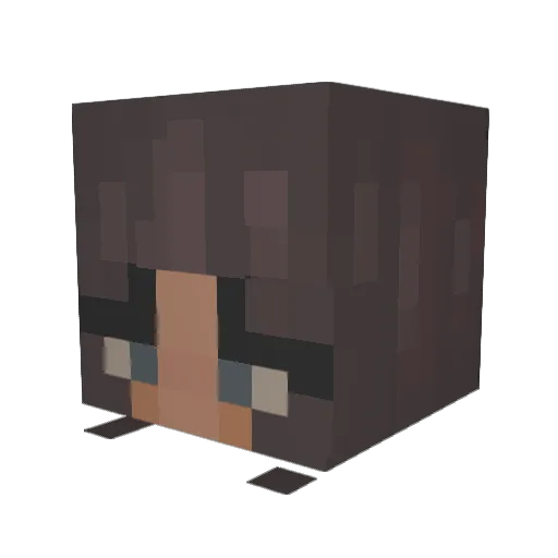 Ryzas Minecraft avatar head, 3D render