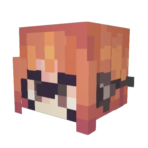 Ryzet Minecraft avatar head, 3D render