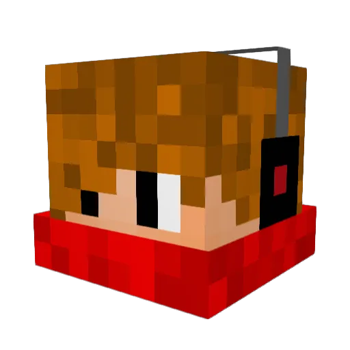 Ryzilla Minecraft avatar head, 3D render