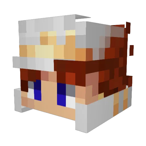 RyzuTaiNoksee Minecraft avatar head, 3D render