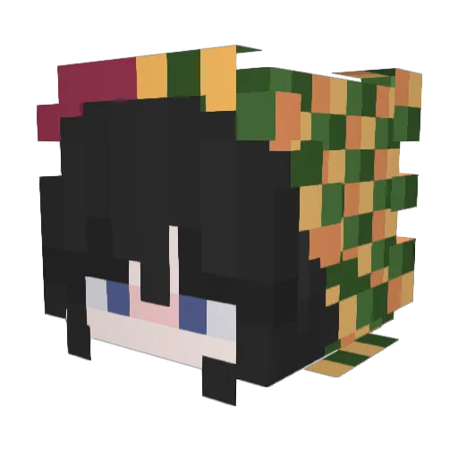 Ryzy99Pl Minecraft avatar head, 3D render