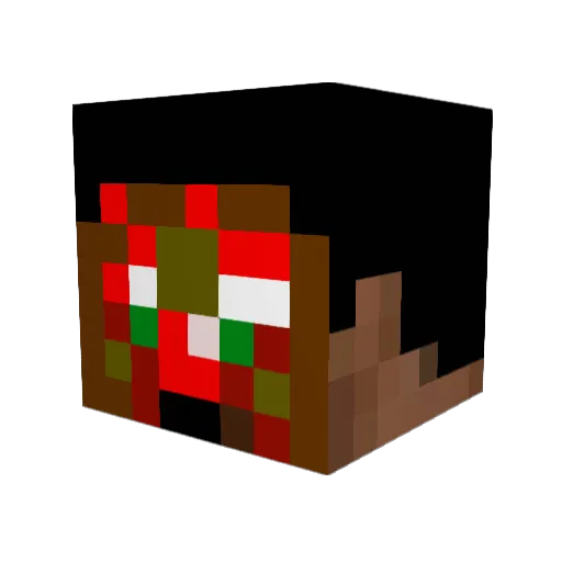 Ryzzee Minecraft avatar head, 3D render
