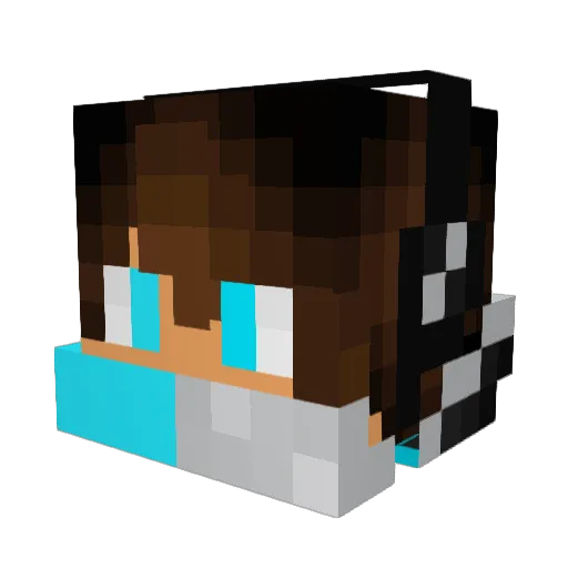 RzBanshee Minecraft avatar head, 3D render