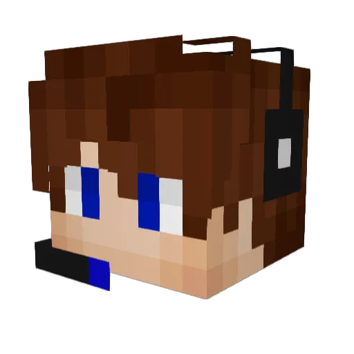 RzPad Minecraft avatar head, 3D render