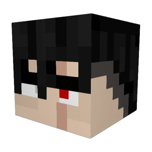 Rzarx Minecraft avatar head, 3D render