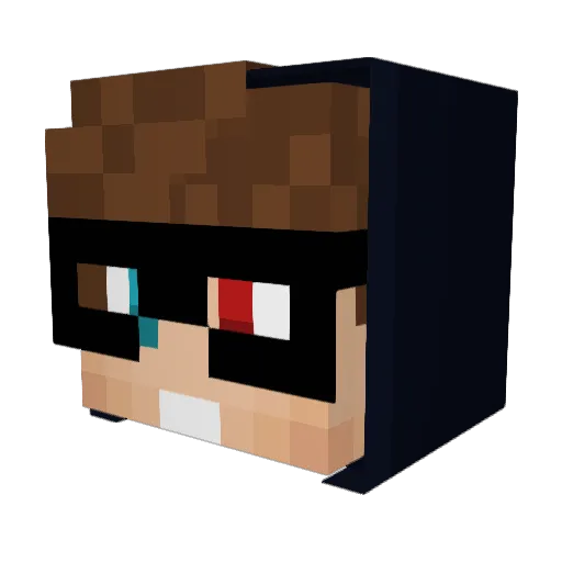 Rzco_MC Minecraft avatar head, 3D render