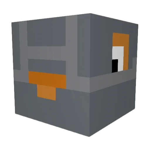 Rzinity Minecraft avatar head, 3D render