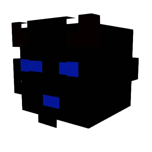 RzuYT Minecraft avatar head, 3D render