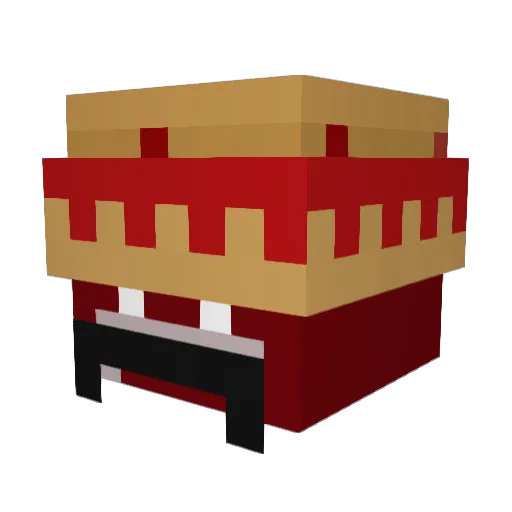 Rzufie Minecraft avatar head, 3D render