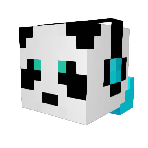 Rzufok Minecraft avatar head, 3D render