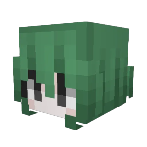 Rzzkk Minecraft avatar head, 3D render