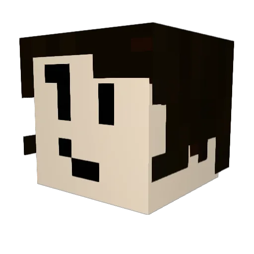 S00ps Minecraft avatar head, 3D render