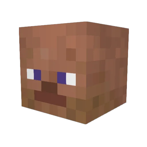 S04d1982 Minecraft avatar head, 3D render