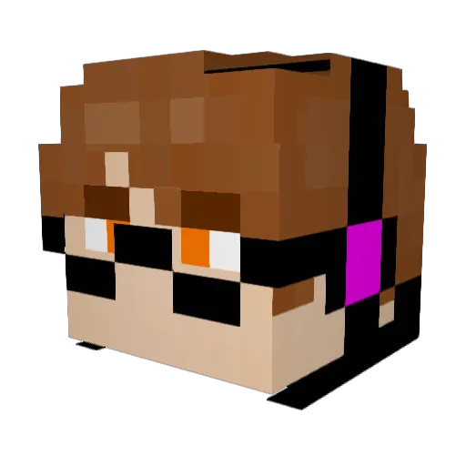 S0900N Minecraft avatar head, 3D render