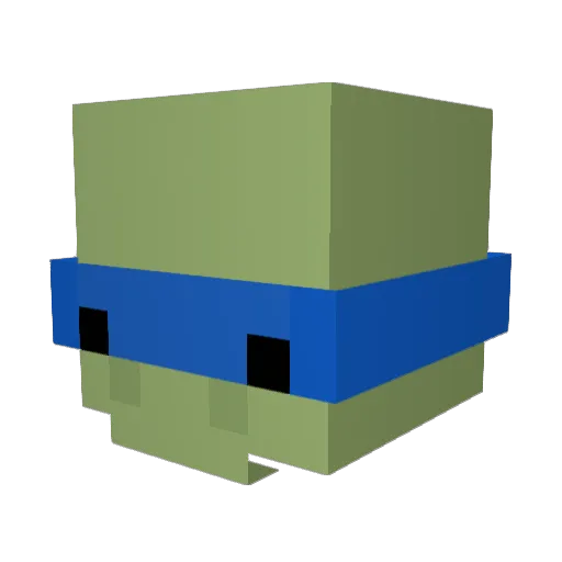 S091124 Minecraft avatar head, 3D render