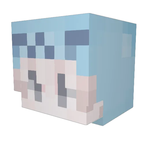 S0GI Minecraft avatar head, 3D render