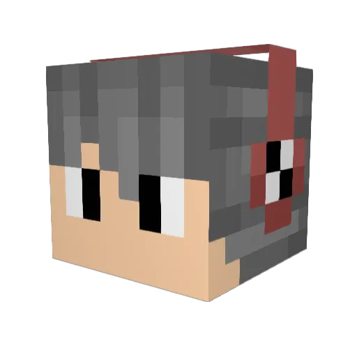 S0N1 Minecraft avatar head, 3D render