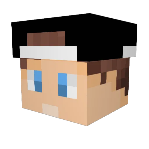 S0NDREY Minecraft avatar head, 3D render