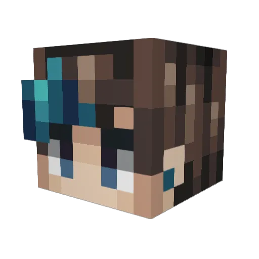 S0Y3S Minecraft avatar head, 3D render
