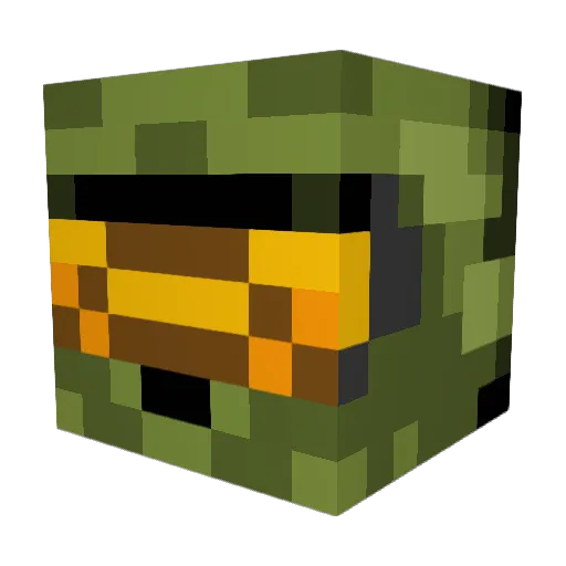 S0ld1er Minecraft avatar head, 3D render