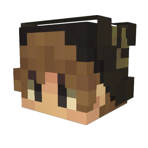 S0oundless Minecraft avatar head, 3D render