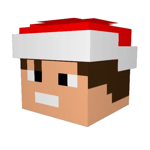 S0uky Minecraft avatar head, 3D render