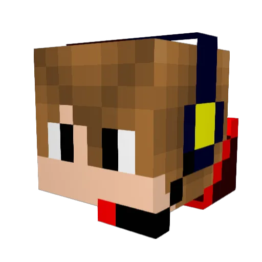 S0urc3_ Minecraft avatar head, 3D render