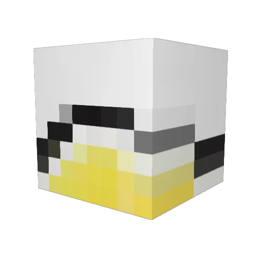 S10L Minecraft avatar head, 3D render