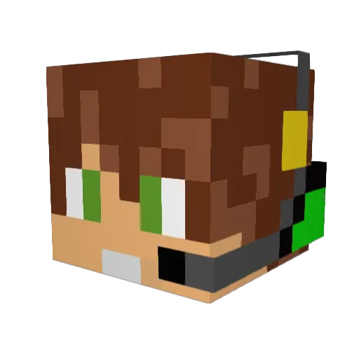 S119 Minecraft avatar head, 3D render