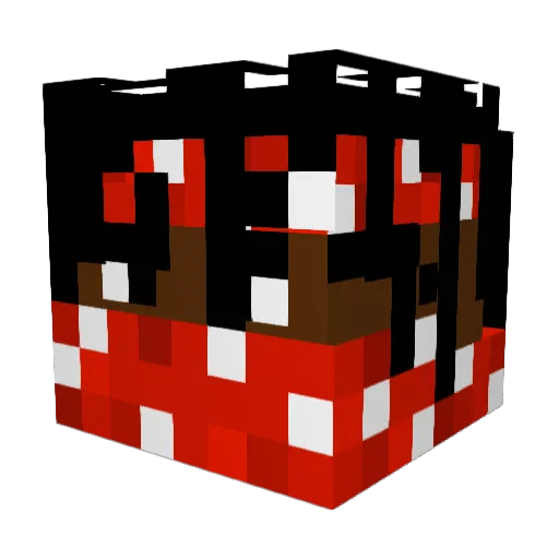 S11c7 Minecraft avatar head, 3D render