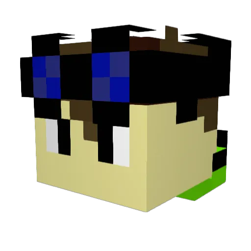 S140111 Minecraft avatar head, 3D render