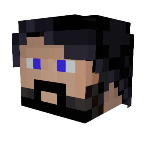 S1443D Minecraft avatar head, 3D render