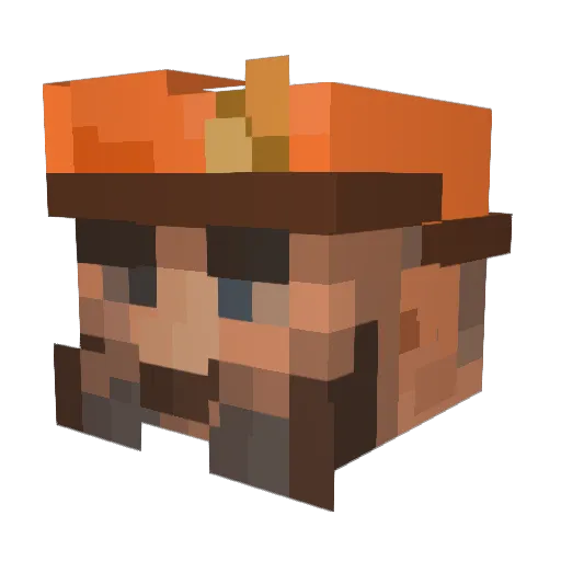 S14ught3r Minecraft avatar head, 3D render