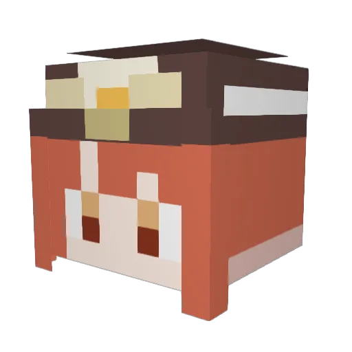 S16n Minecraft avatar head, 3D render
