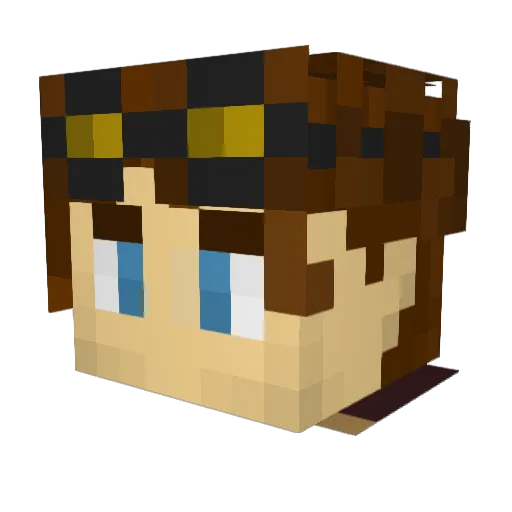 S1GM4 Minecraft avatar head, 3D render