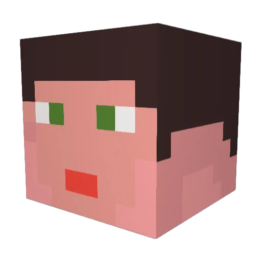 S1LENTHERO Minecraft avatar head, 3D render
