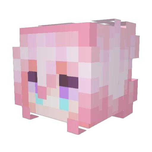 S1LV3RBULL37 Minecraft avatar head, 3D render