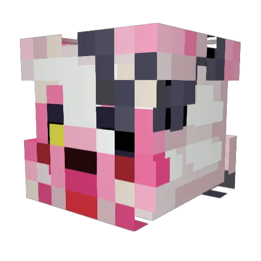 S1M0L1 Minecraft avatar head, 3D render