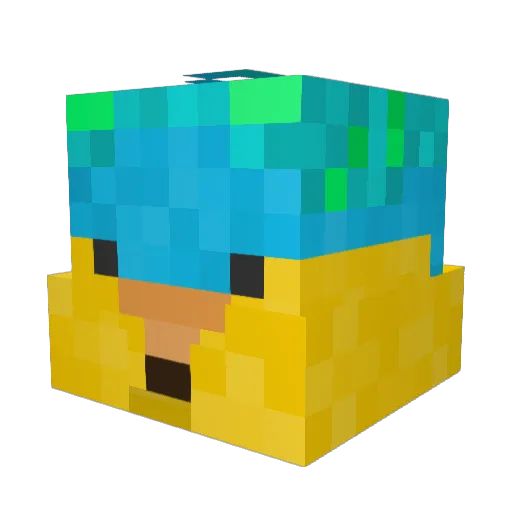 S1M311 Minecraft avatar head, 3D render