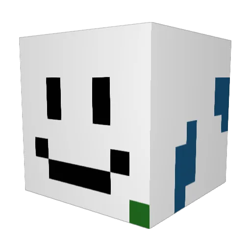 S1NA8 Minecraft avatar head, 3D render